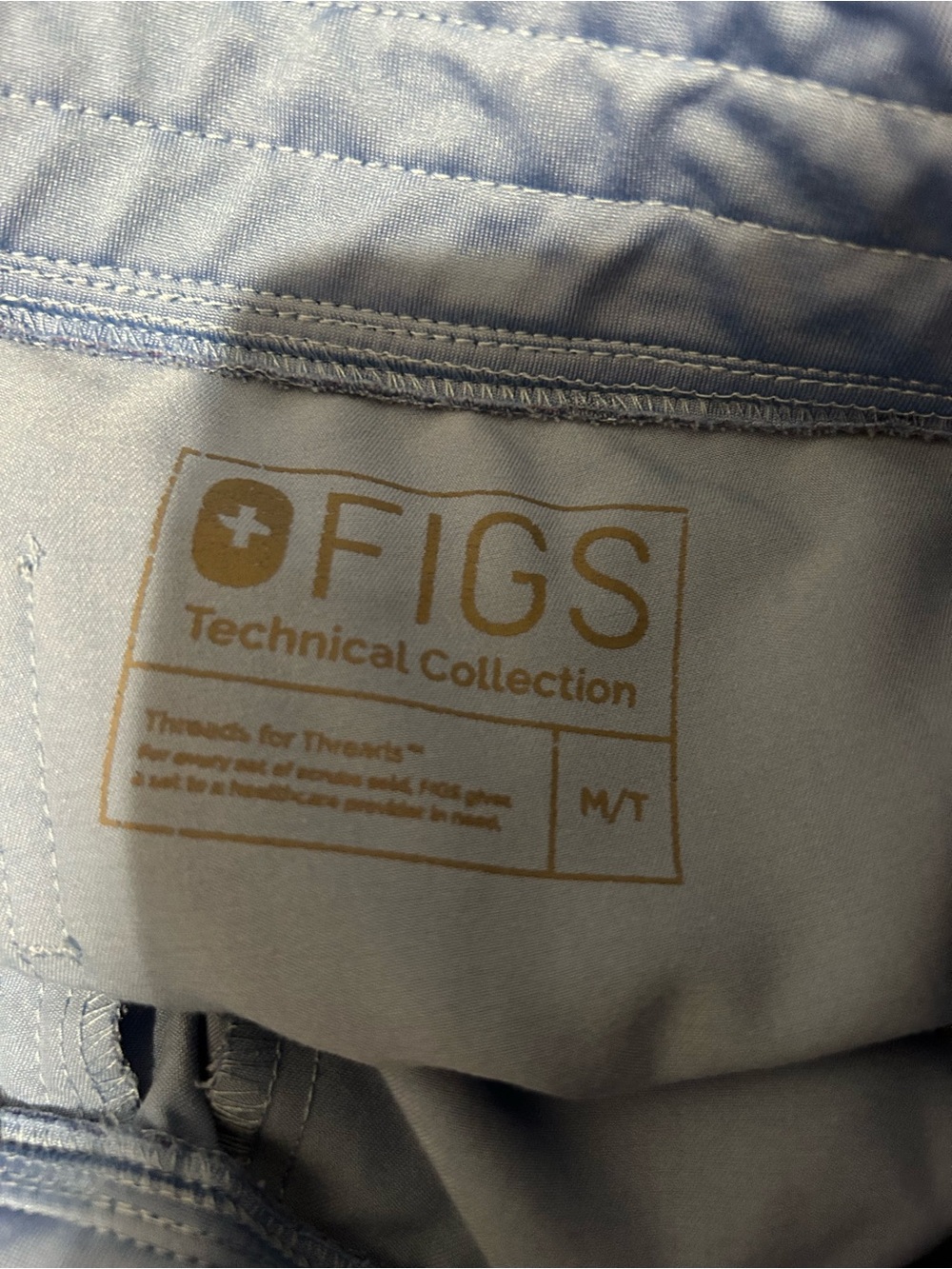 "FIGS" TALL MEDIUM - Ceil Blue jogger scrub pants